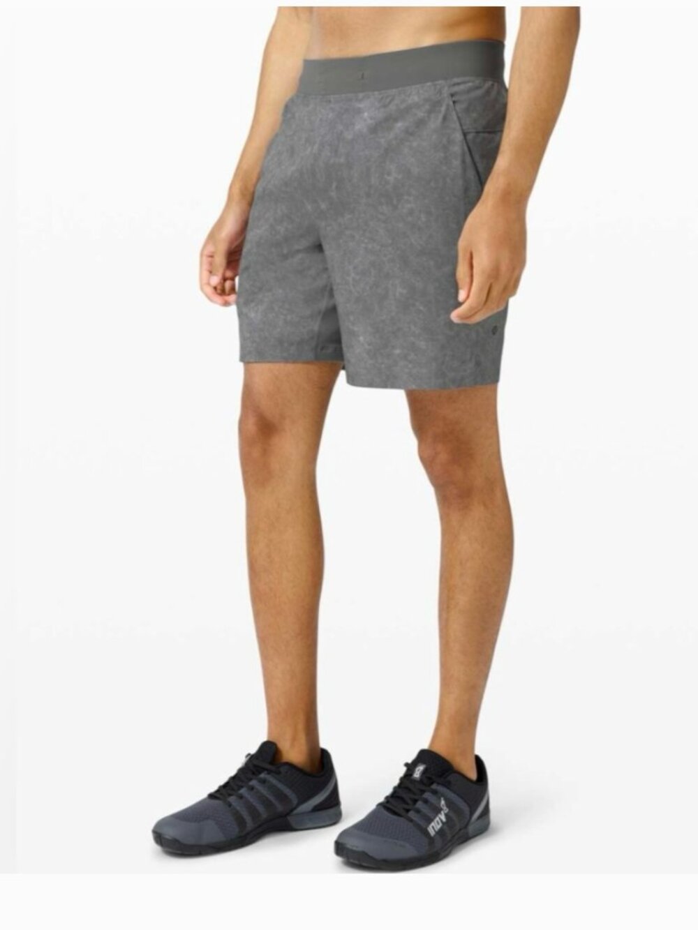 Lululemon T.H.E. Short 7” *Linerless in Gravel Dust Asphalt Grey Multi S